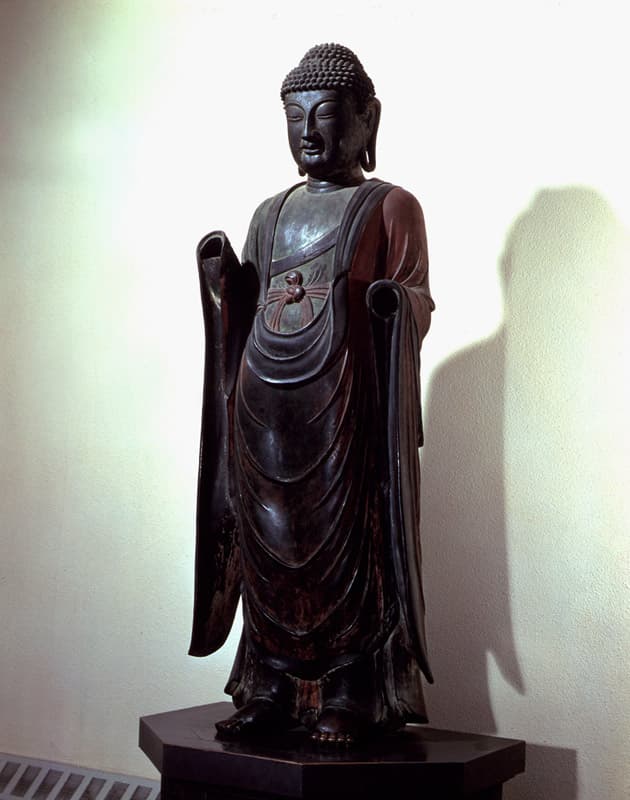 경주 백률사 금동약사여래입상 사진