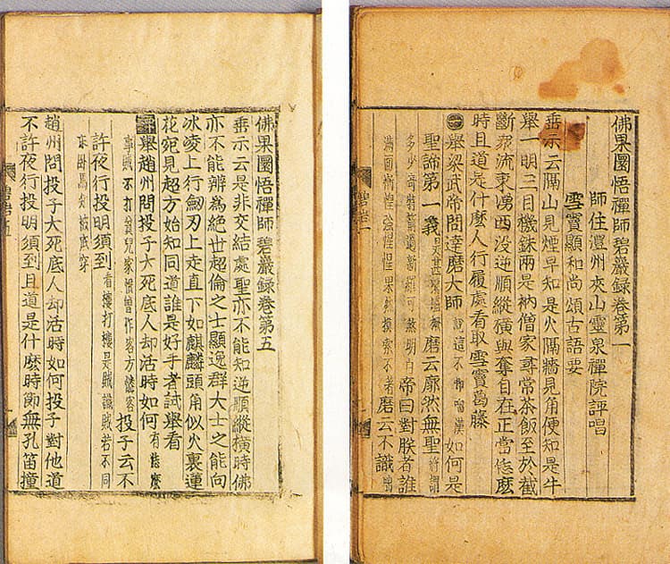 불과환오선사벽암록 사진
