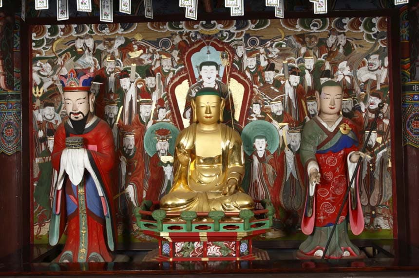 강화 전등사 목조지장보살삼존상 및 시왕상 일괄 사진