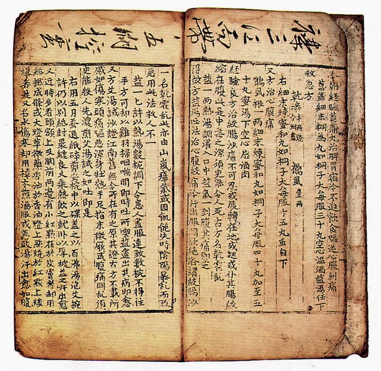 향약제생집성방 권4~5 사진