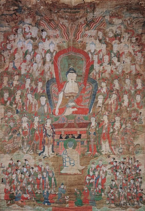 진천 영수사 영산회 괘불탱 사진