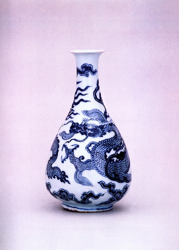 백자 청화운룡문 병(1984-2) 사진